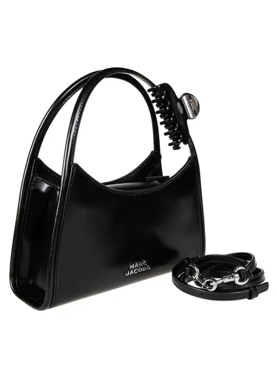 Marc Jacobs Glam Claw Clip Leather Crossbody Bag In Black