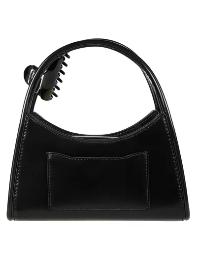 Marc Jacobs Glam Claw Clip Leather Crossbody Bag In Black