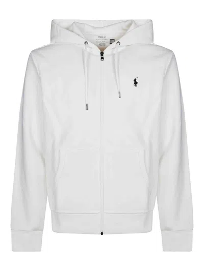 Polo Ralph Lauren Classic Fleece Hoodie In White