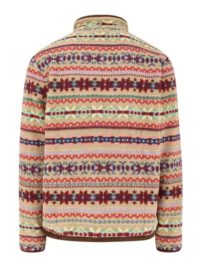 Polo Ralph Lauren Recycled Material Sweatshirt Featuring Adjustable Bottom In Brown