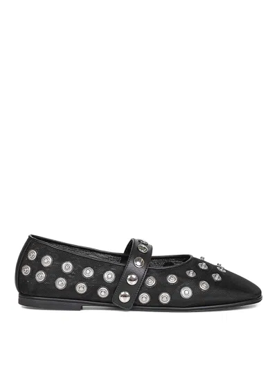 Stella Mccartney Ryder Popper-studded Ballet Flats In Black