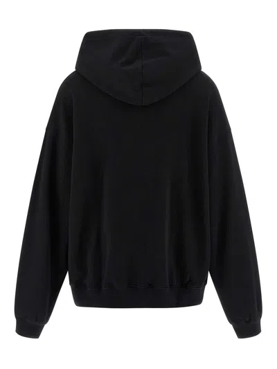 Rotate Birger Christensen Washed Heavy Sweat Hoodie In Black