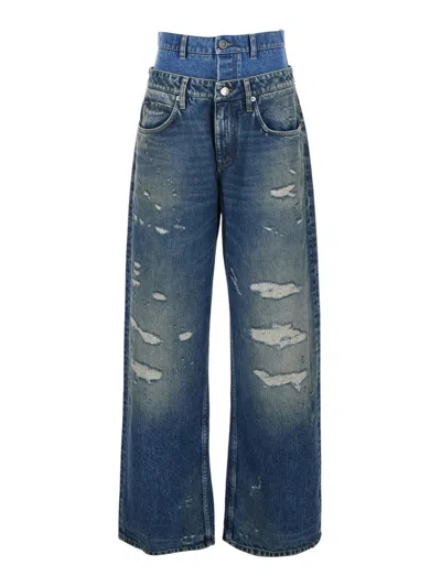 Dolce & Gabbana Women Double-waisted Jeans In Blue