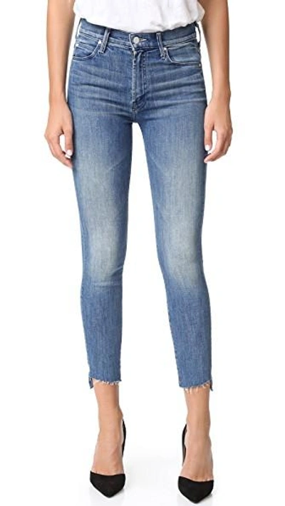 Shop Mother The Stunner Zip Ankle Step Fray Jeans In Good Girls Do