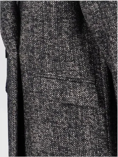 Tagliatore Tailored Black Jacket With Classic Collar And Button Closure In Gray