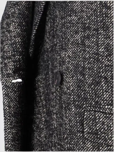 Tagliatore Tailored Black Jacket With Classic Collar And Button Closure In Gray