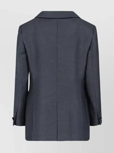 Giorgio Armani Sleek Modern Grey Jacket With Structured Silhouette In Black
