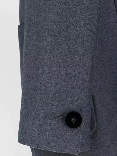 Giorgio Armani Sleek Modern Grey Jacket With Structured Silhouette In Black