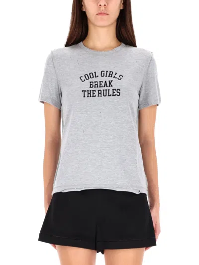 Dolce & Gabbana Women T-shirt With Print In Gray