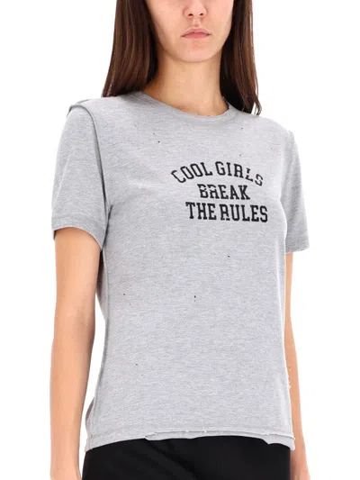 Dolce & Gabbana Women T-shirt With Print In Gray