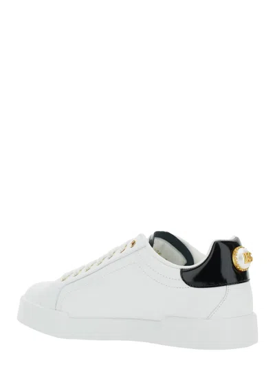 Dolce & Gabbana Women White Low Top Sneakers With Logo Lettering On The Tongue And Logo Detail On Th In White