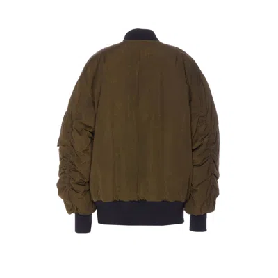 Dolce & Gabbana Down Jacket With Crewneck And Pockets In Brown