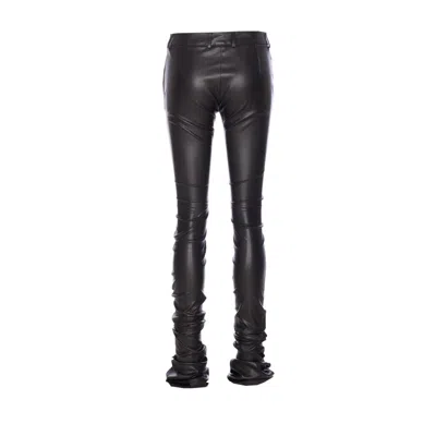 Dolce & Gabbana Black Leather Pants In Black