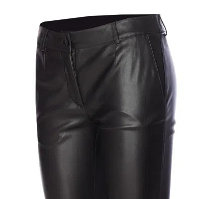 Dolce & Gabbana Black Leather Pants In Black
