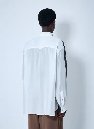 Dries Van Noten Men Floral Silk Shirt In Brown