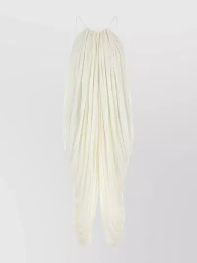 Loewe Draped Halter Neck Dress With Open Back In White