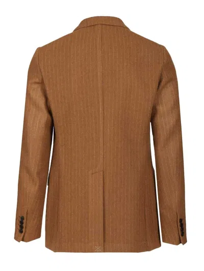 Dries Van Noten Men Regular Fit Double Breasted Blazer In Brown