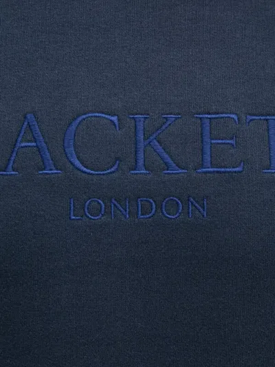 Hackett Logo-embroidered Sweatshirt In Blue