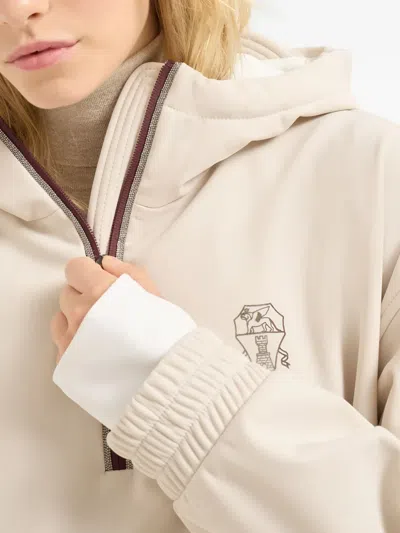 Brunello Cucinelli Mountain Outerwear Jacket In Neutral