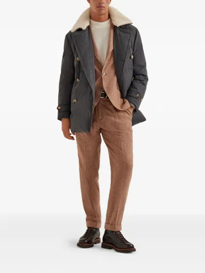 Brunello Cucinelli Funnel Neck Sweater In White