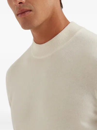 Brunello Cucinelli Funnel Neck Sweater In White