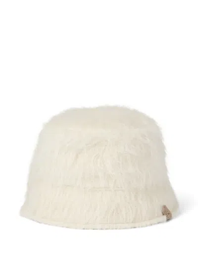 Brunello Cucinelli Alpaca-blend Bucket Hat In White