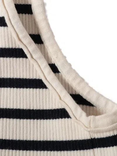 Pre-owned Celine 2020-2025s Striped Bra Top In Neutral