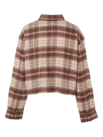 Pre-owned Celine 2020-2025s Plaid Buttoned Shirt In Brown