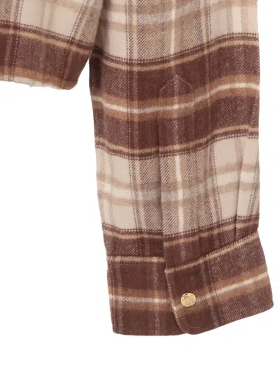 Pre-owned Celine 2020-2025s Plaid Buttoned Shirt In Brown