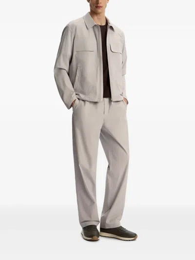 12 Storeez Pocket Tech-shell Bomber Jacket In Gray