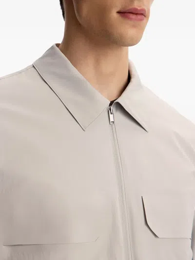 12 Storeez Pocket Tech-shell Bomber Jacket In Gray