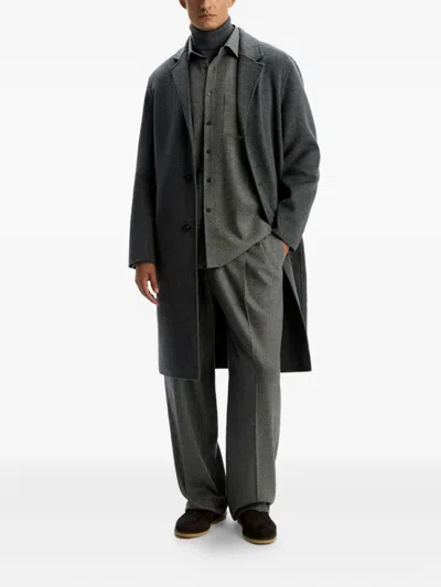 12 Storeez Drago Pleated Trousers In Gray
