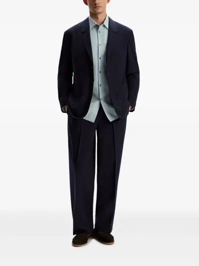 12 Storeez Wool-blend Blazer In Blue