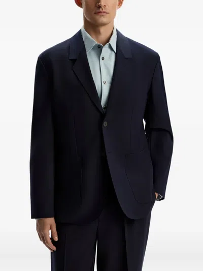 12 Storeez Wool-blend Blazer In Blue