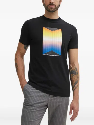 Karl Lagerfeld Graphic-print T-shirt In Black