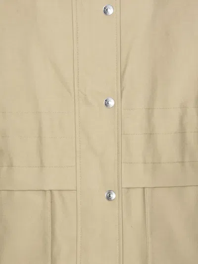 Rotate Birger Christensen Drawstring Twill Jacket In Neutral