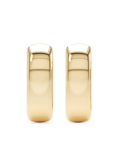 Loev 14kt Yellow Gold Allday Huggie Earrings In Brown
