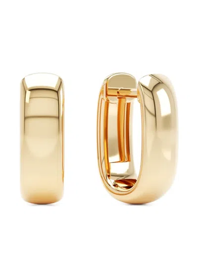 Loev 14kt Yellow Gold Allday Huggie Earrings In Brown