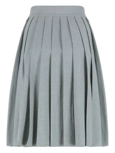 Les Filles D'eva Pleated Skirt In Gray