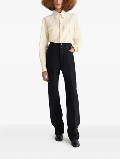 Lemaire Chest-pocket Long-sleeve Shirt In Neutral
