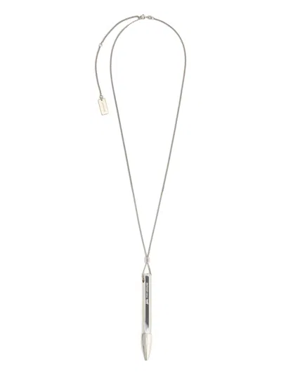Lemaire Aubock Pen-pendant Necklace In Brown