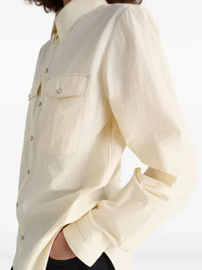 Lemaire Chest-pocket Long-sleeve Shirt In Neutral