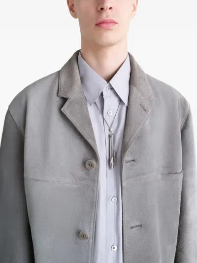 Lemaire Aubock Pen-pendant Necklace In Brown