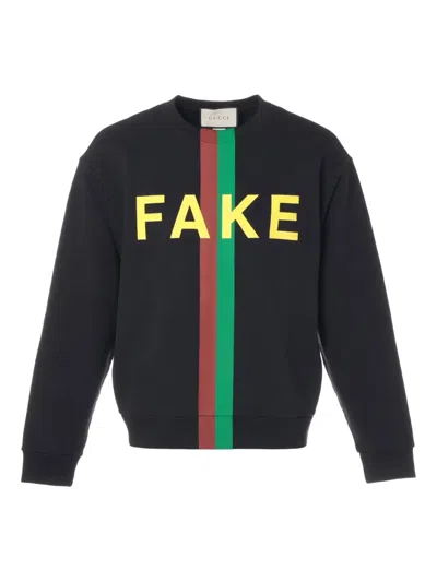 Pre-owned Gucci 2020 Striped Sweatshirt In Black