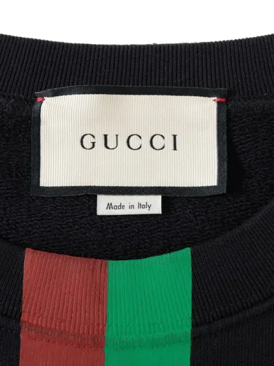 Pre-owned Gucci 2020 Striped Sweatshirt In Black