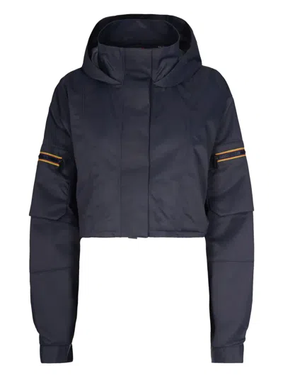 K-way Long-sleeved Hooded Casual Jacket In Blue