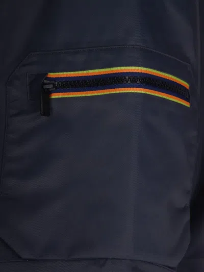 K-way Long-sleeved Hooded Casual Jacket In Blue