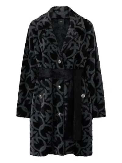 Pinko Nylon Coat With Love Birds Motif In Multi
