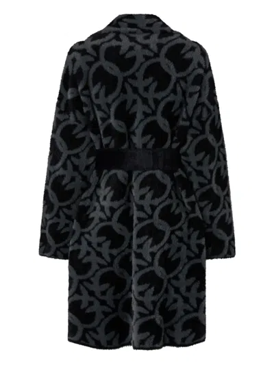Pinko Nylon Coat With Love Birds Motif In Multi