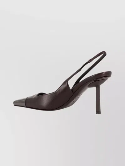 Le Silla Andreja Nemesi Sacher Leather Pumps In Brown